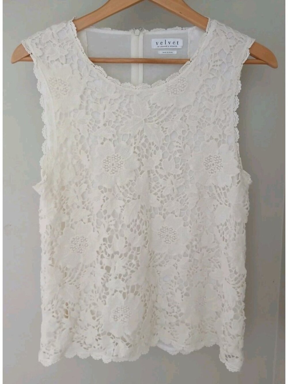 Velvet by Graham and Spencer Sleeveless Lace Top